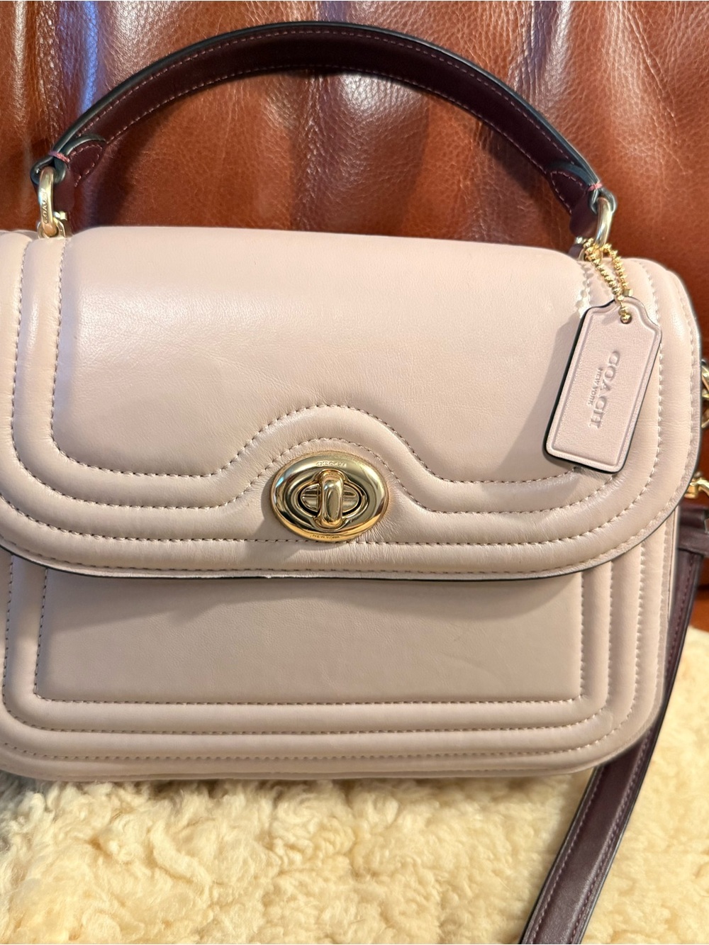Coach Marlie Satchel with Gold Hardware